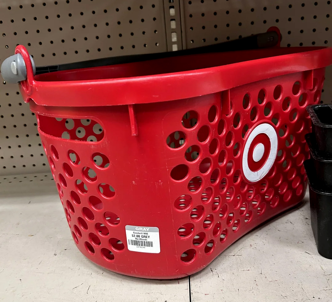 Thrifting - The Target basket retired early and moved into the Goodwill ...