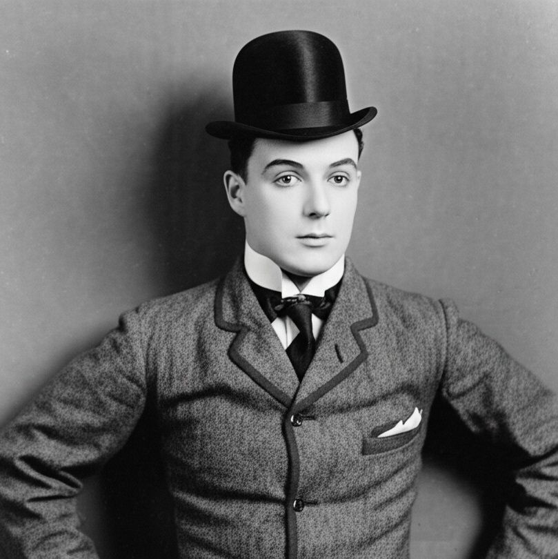 This is reputedly the last photo ever taken of Buster Keaton (1966).