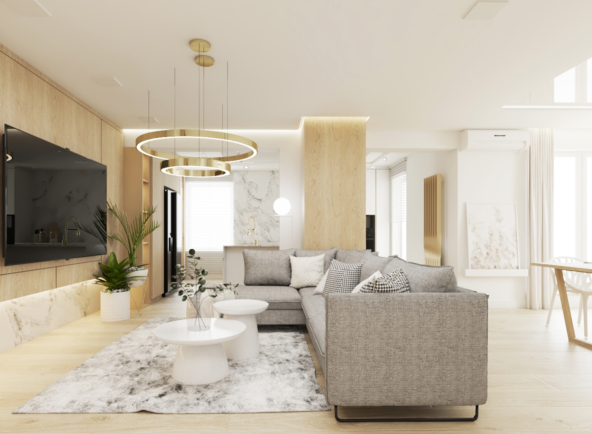 MC DESIGN - Studio projektowania wnętrz - Widok na ściankę z TV 🖤 ...