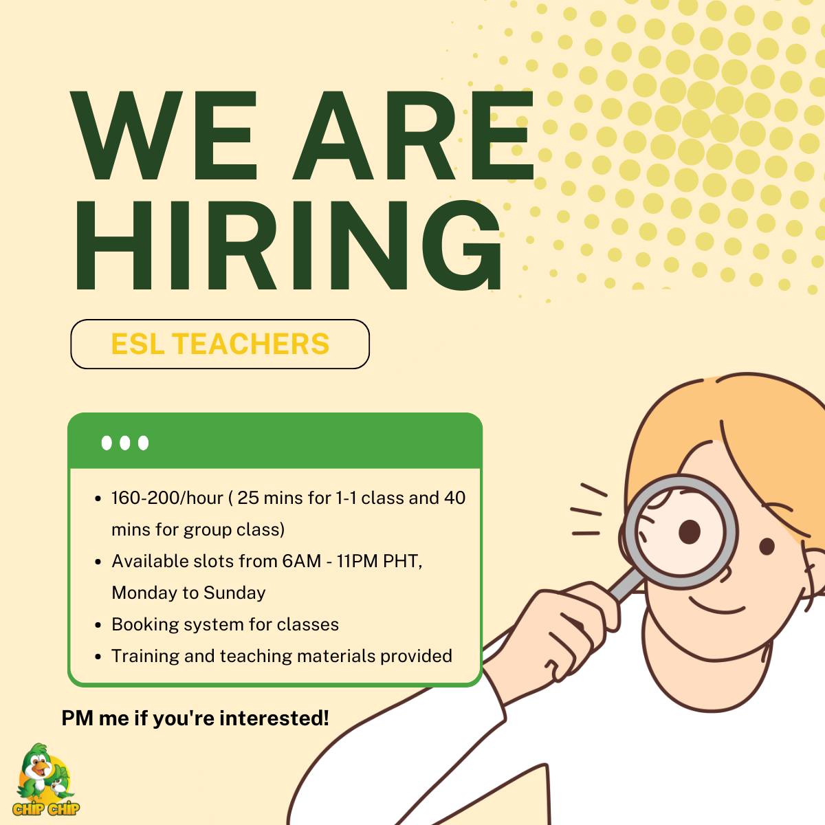 ESL Teachers Pilipinas (200 pesos +/hour) | Facebook
