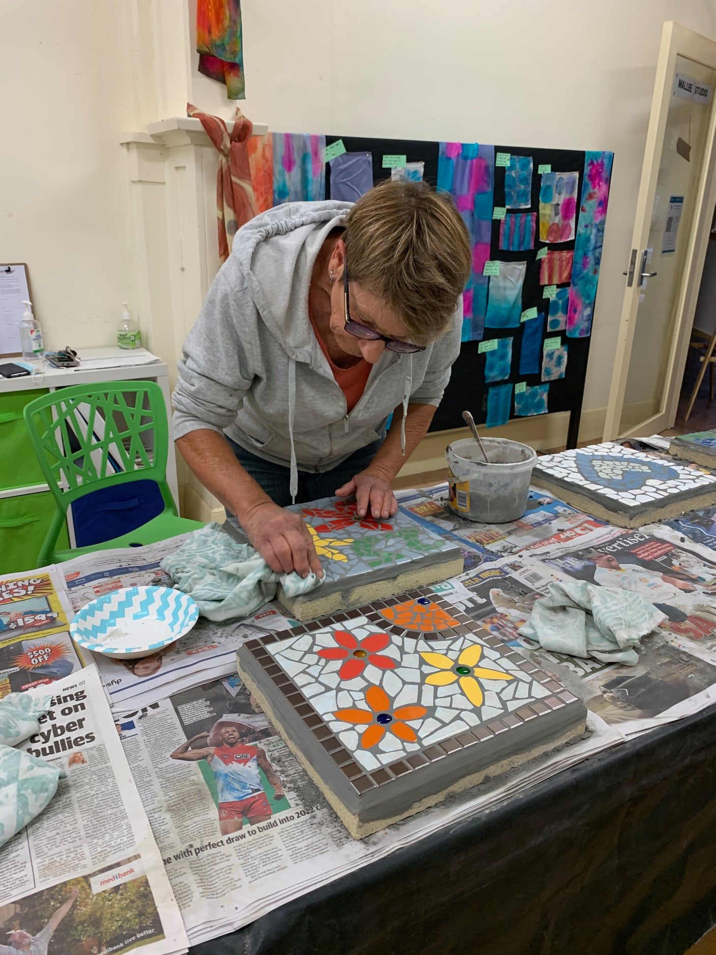 Some gorgeous mosaic pavers ready... - The Pinnaroo Project
