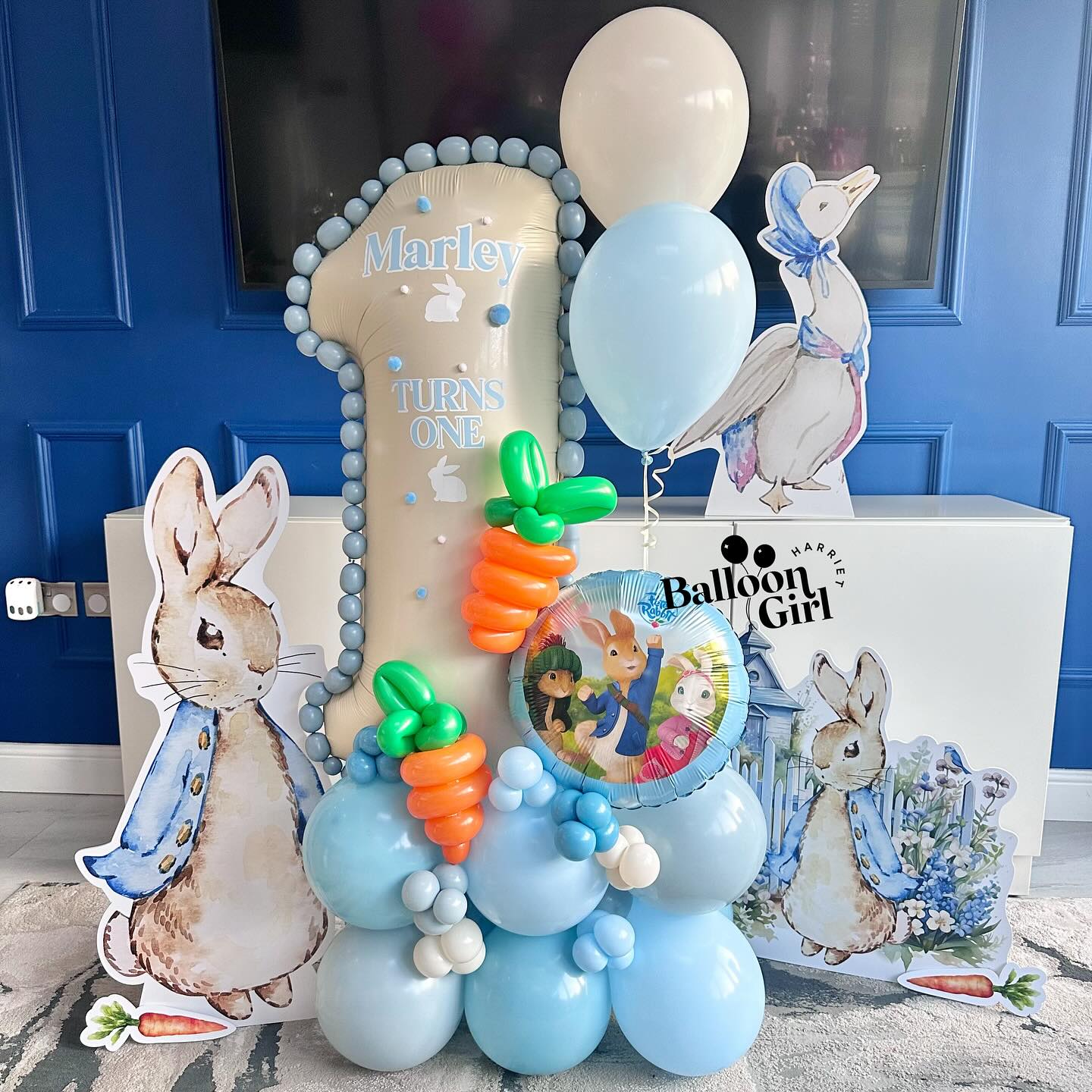 Carrot Tassel Paper Party Bunting - 2m Peter Rabbit Theme, Easter & 1st Birthday Decor, Kids Garland