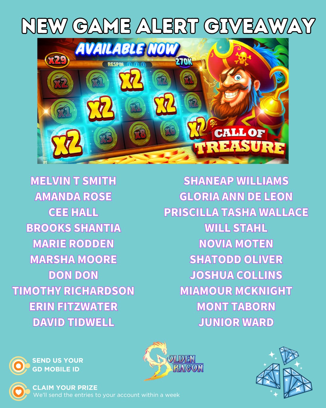 Golden Dragon - 📢WINNER ANNOUNCEMENT📢 📢New Game Alert... | Facebook