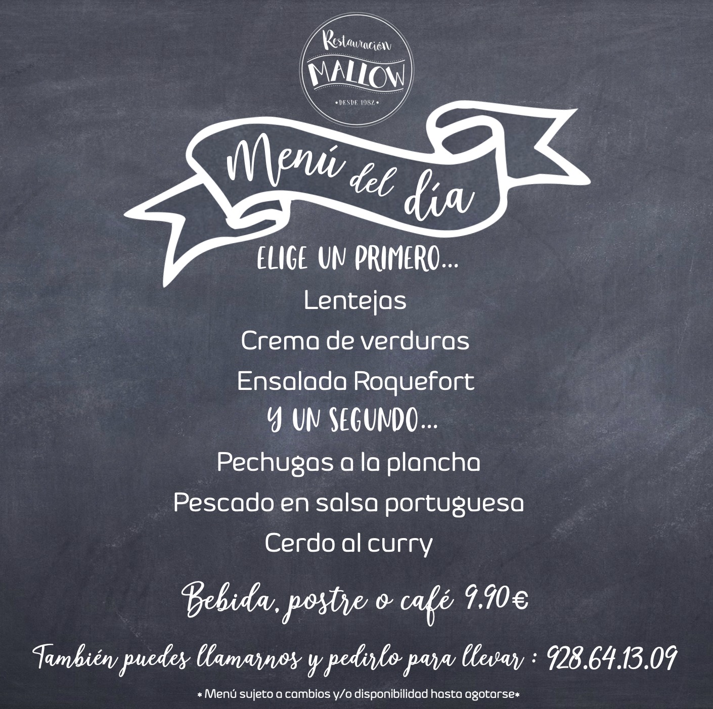 ¡Menú a la vista! Recuerda que te... - Restaurante Mallow