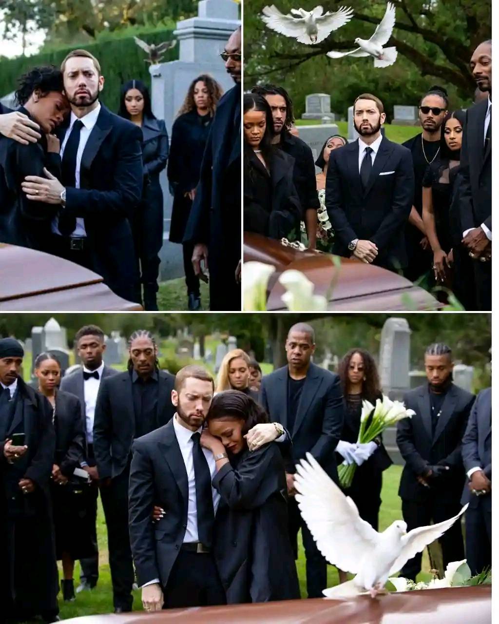 HIS - Eminem Ordered 144 White Doves for Rihanna’s Dad’s Funeral — But ...
