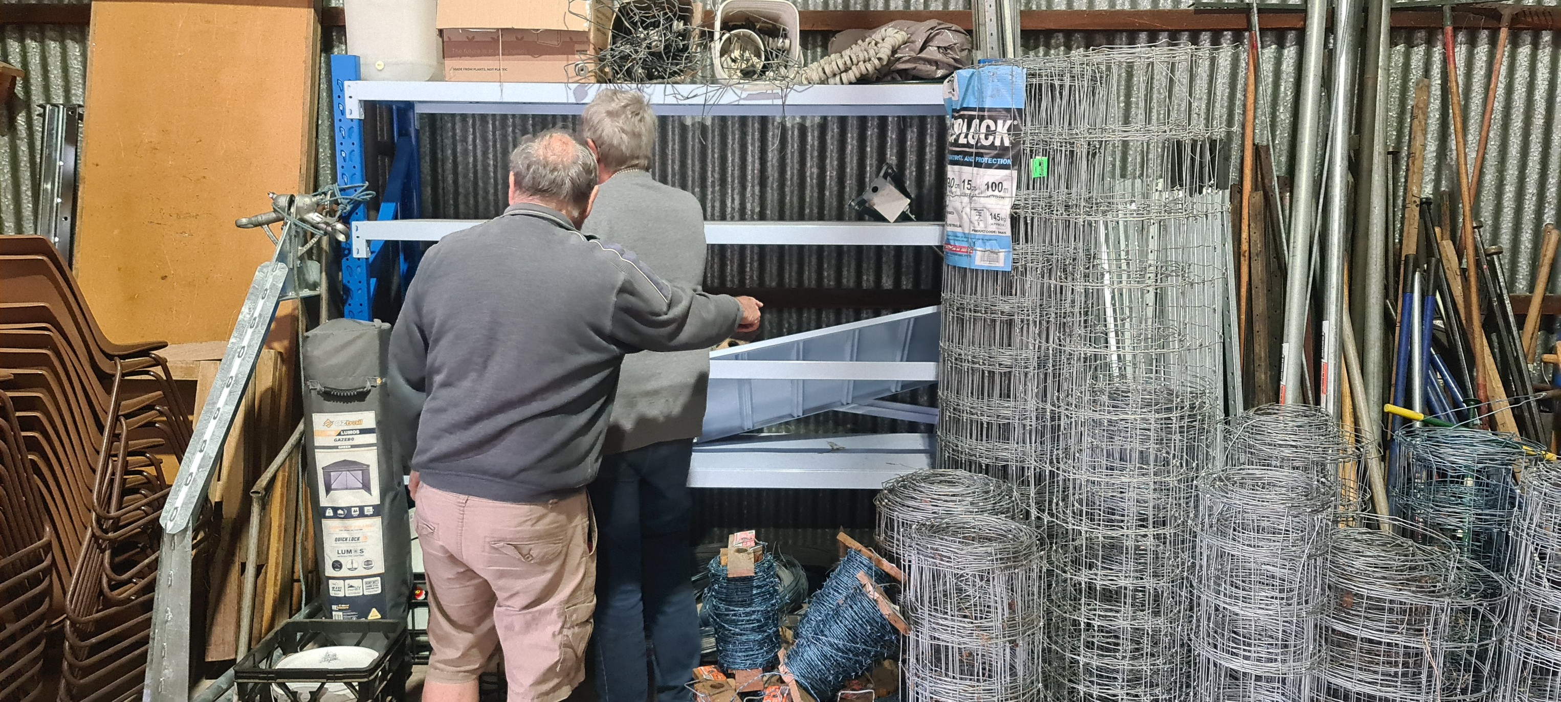 Rotary - Assessing how to repair the collapsed shelf then realising ...