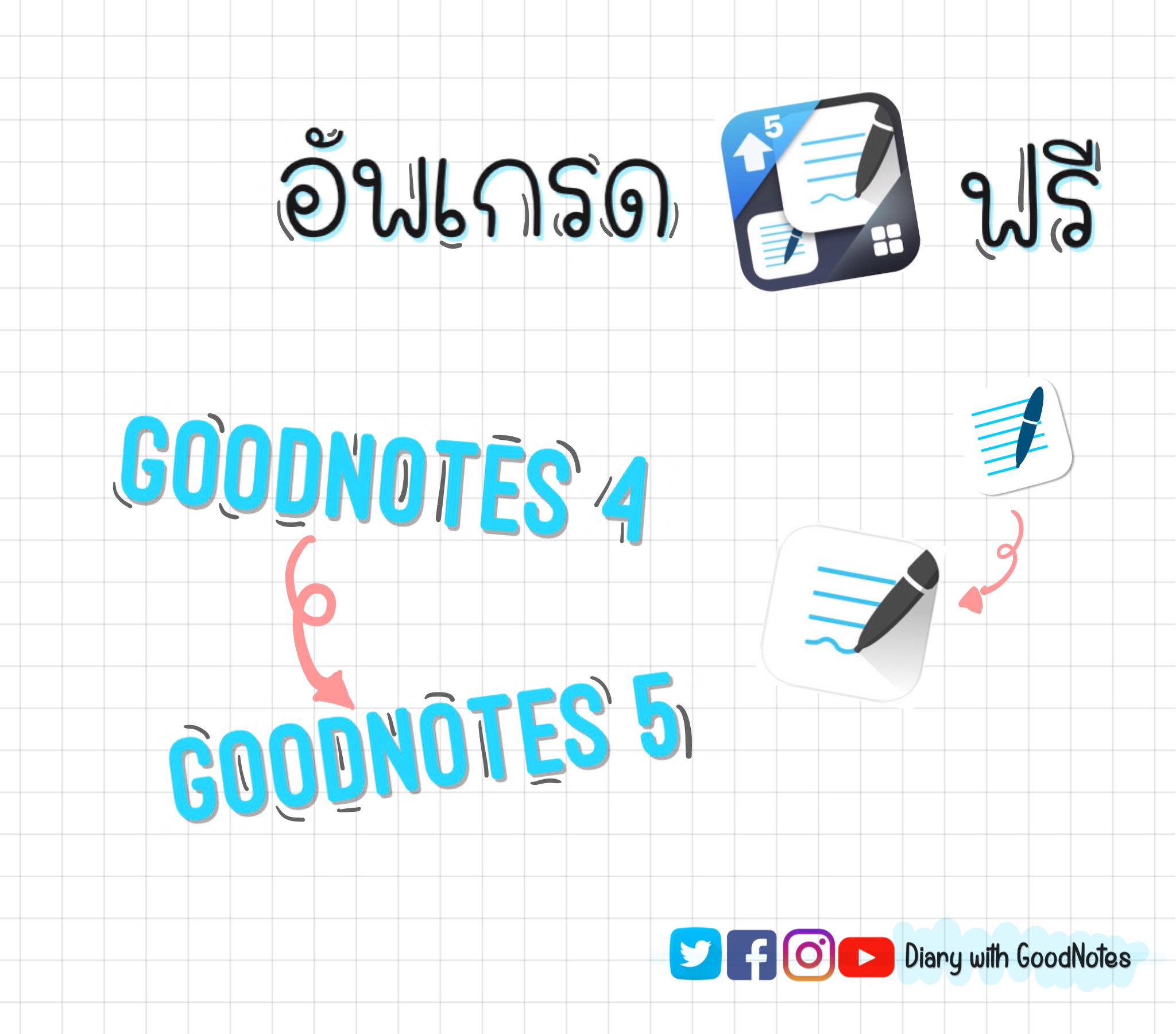 วิธีอัพเกรดจาก GoodNotes 4 เป็น... - Diary with GoodNotes | Facebook