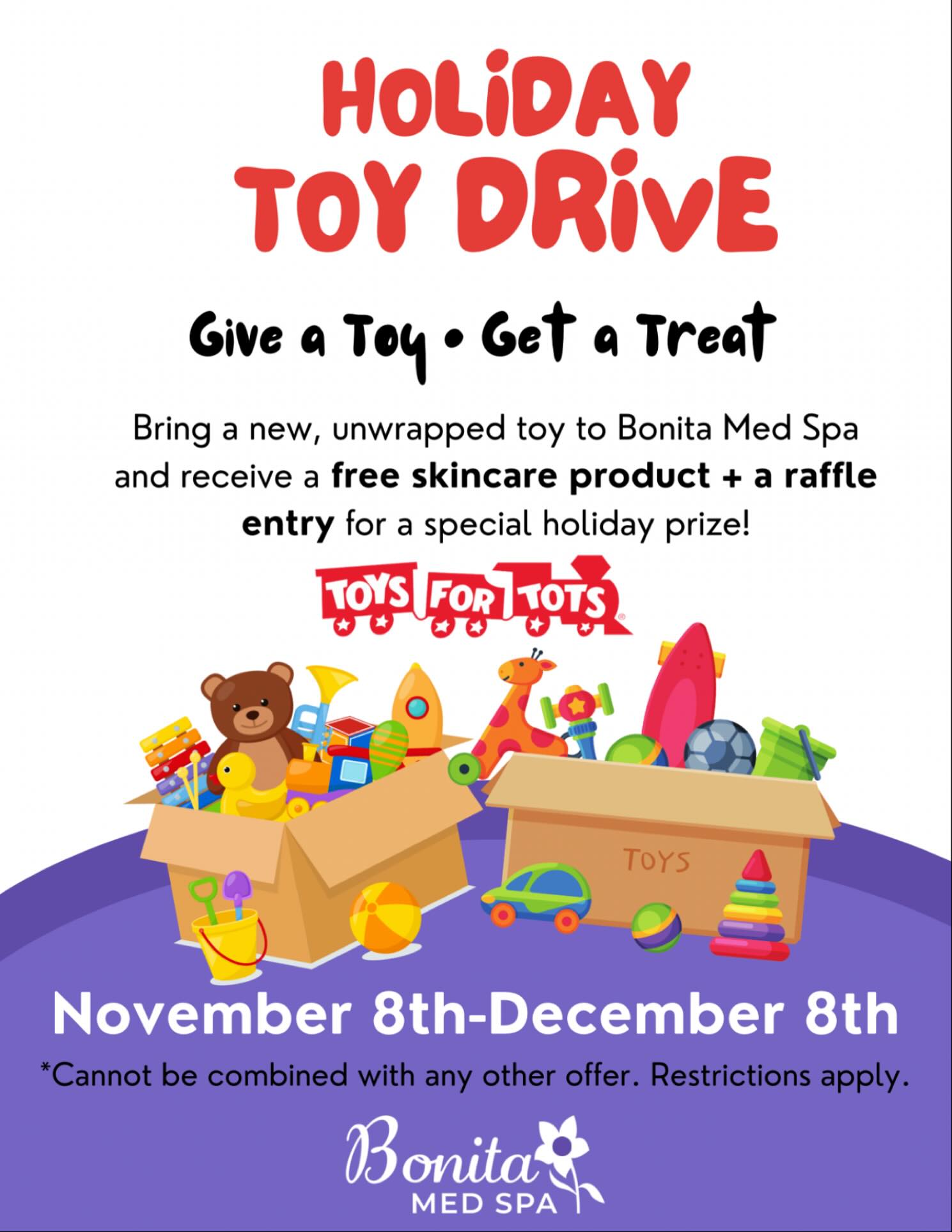 Bonita Med Spa - 🎁 Give a Toy, Get a Treat! 🎁 We’re... | Facebook