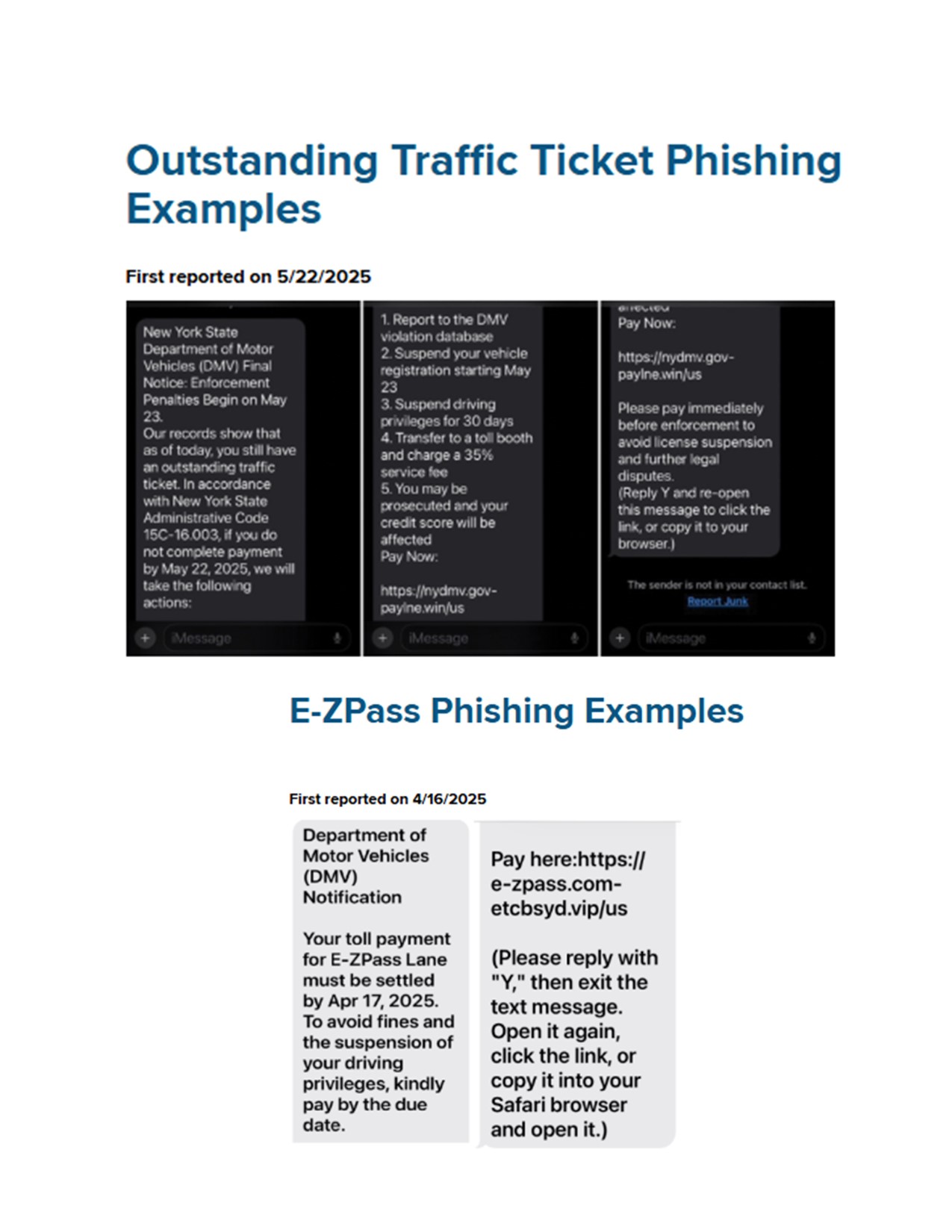 Niagara - Please be aware of some of the latest phishing scams that are ...