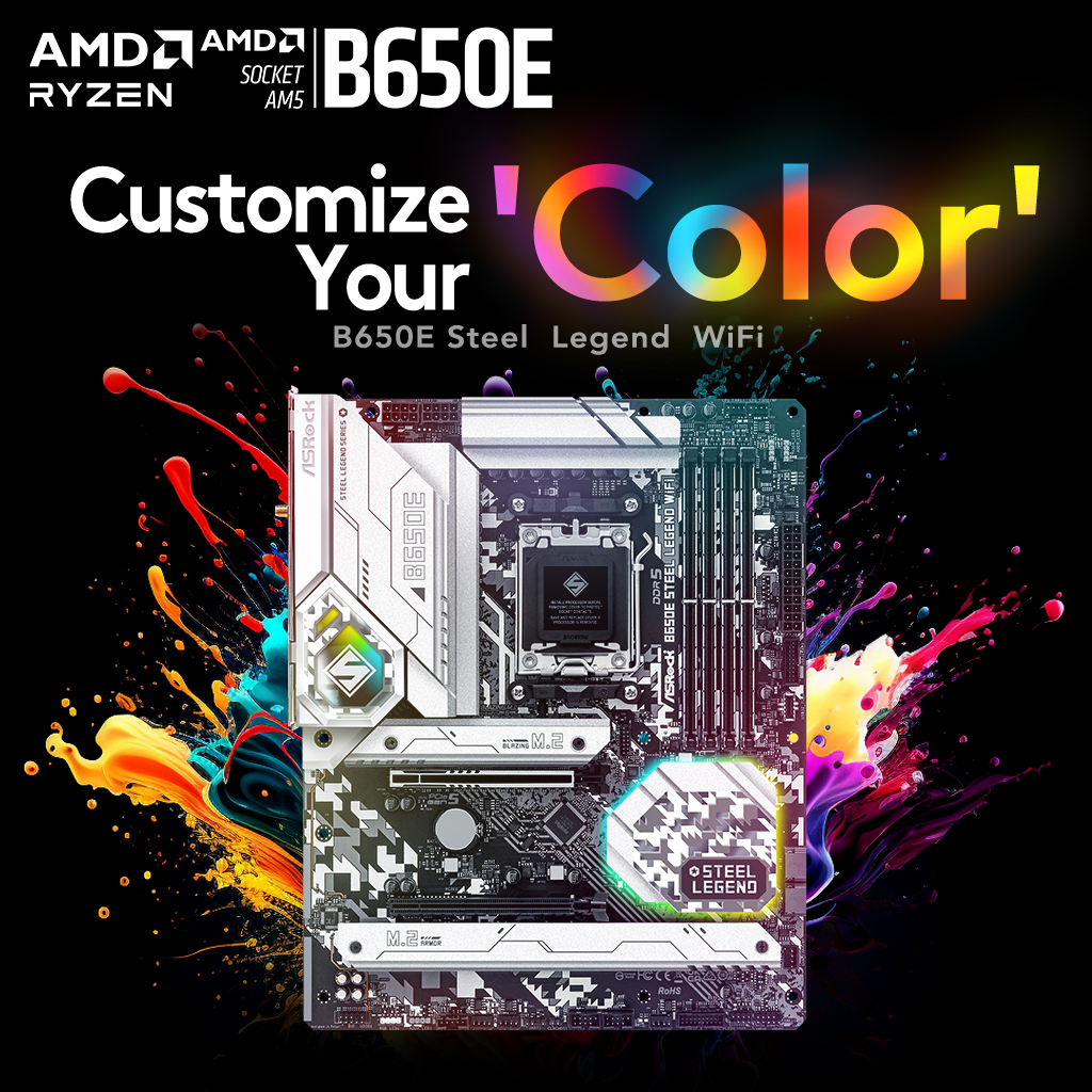 What white or pink PC cases fit Steel Legend B450M motherboard and