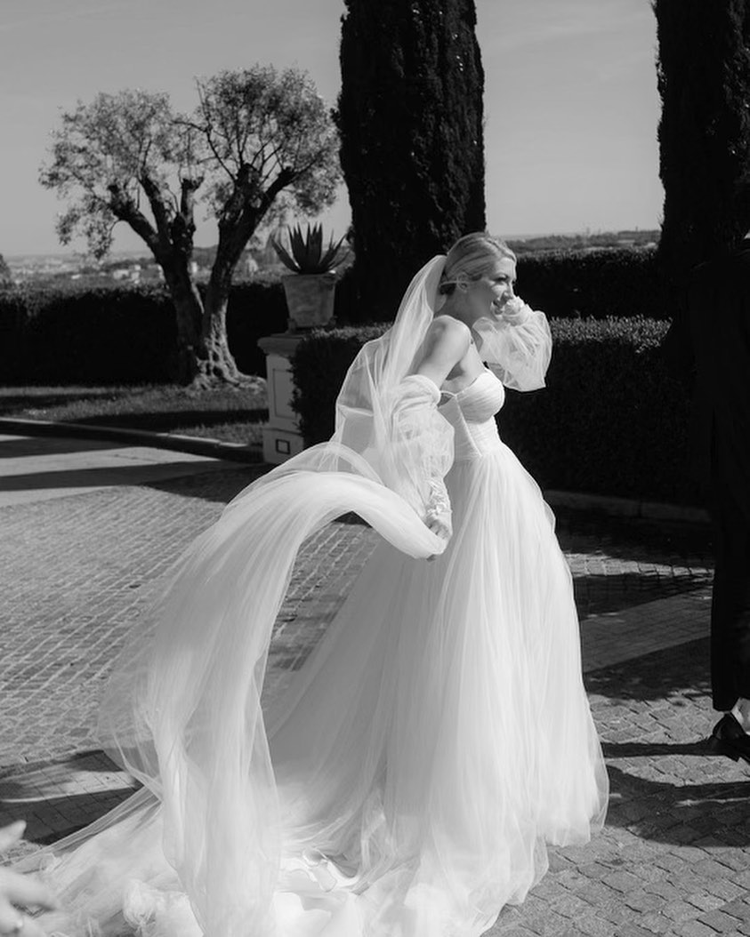 open lace back dress Stassi Chiffon Bridesmaid Dress