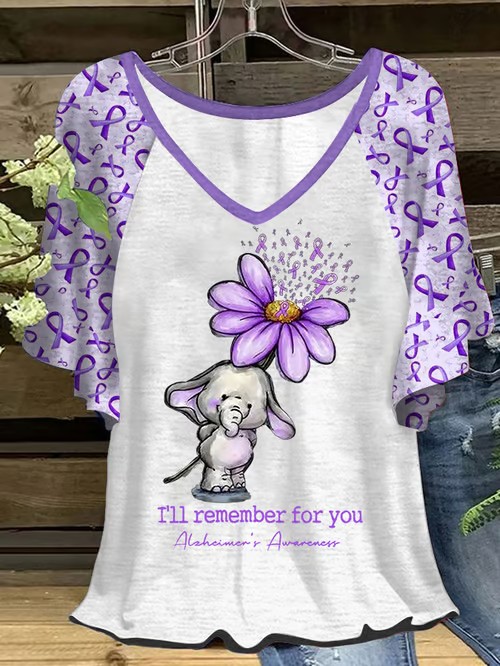 T-shirt Alzheimer's Awareness Forget Me Not Violet Gildan - Neuf Avec étiquettes, Unisexe Adulte