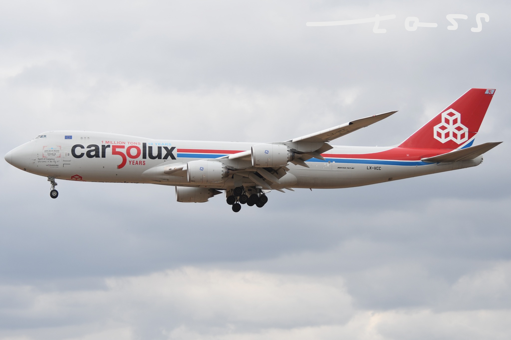 Cargolux Boeing 747-8R7F in 50th anniversary livery