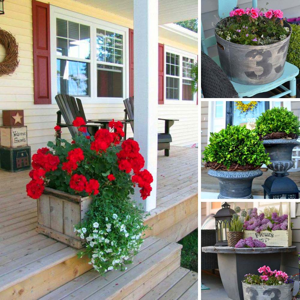 Decor - 48 Charming Porch Planter Ideas To Boost Your Curb Appeal ...