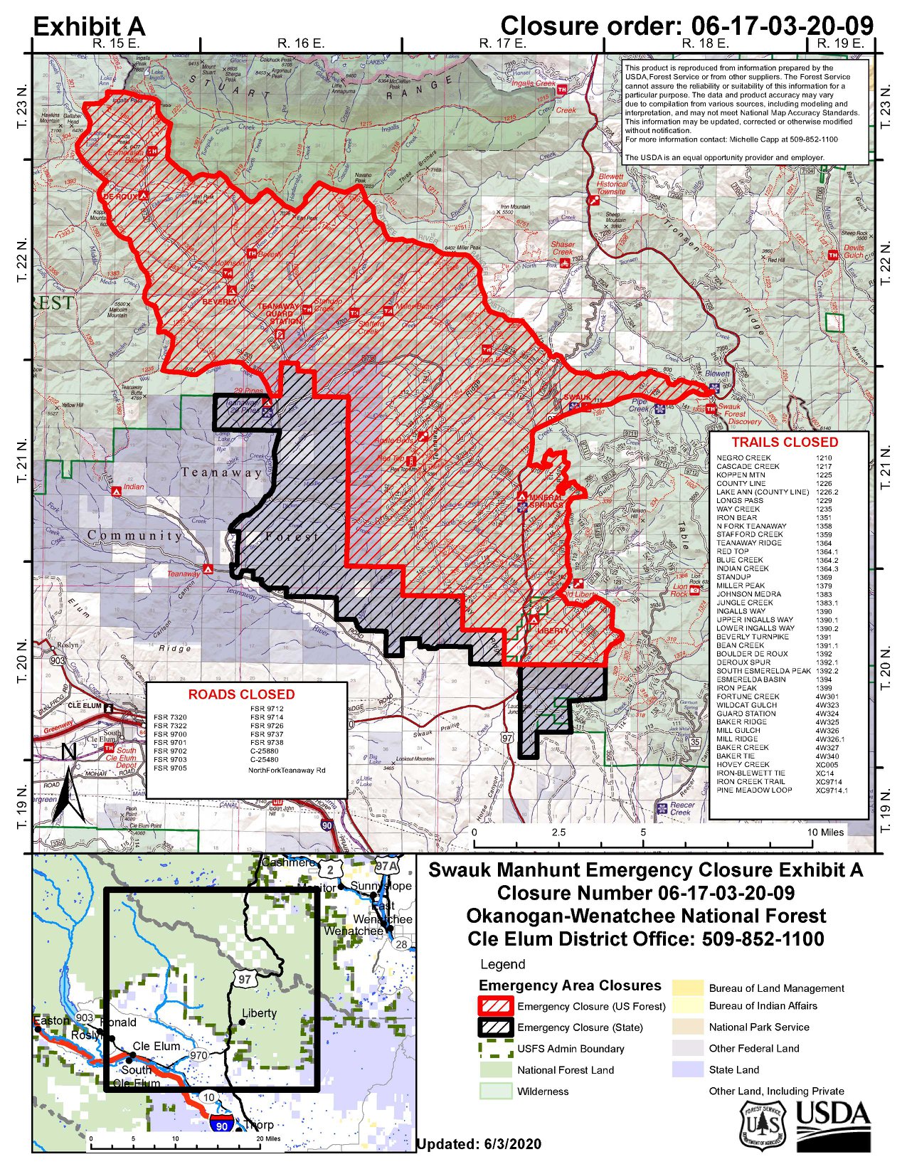 TCF Closure Update: Closures... - Teanaway Community Forest | Facebook