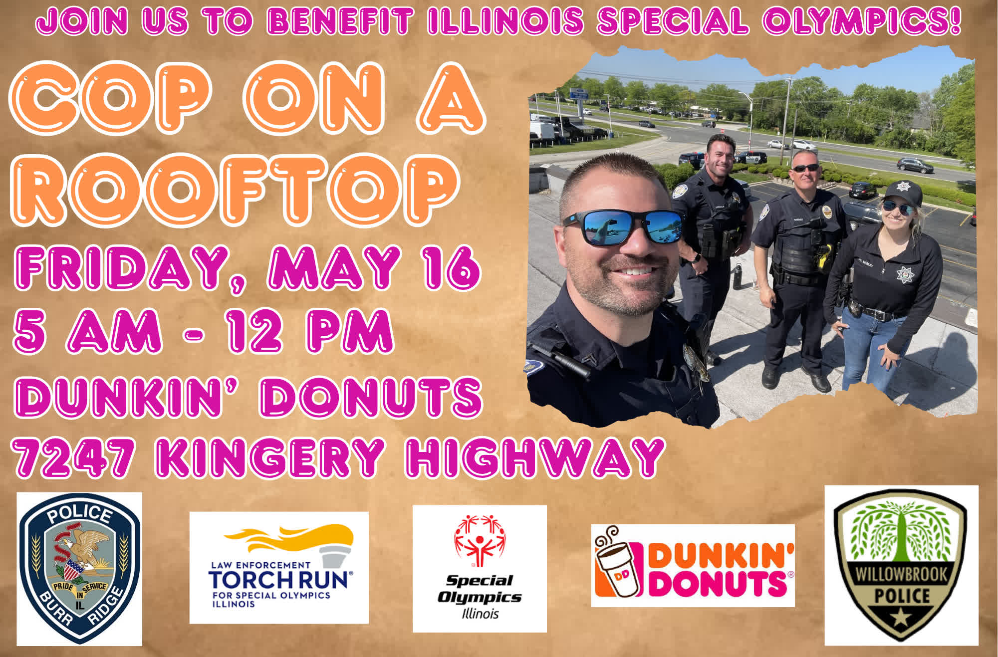Burr - 🍩☕ Join Us for Cop on a Rooftop! 🚓💙 Benefiting Special Olympics ...
