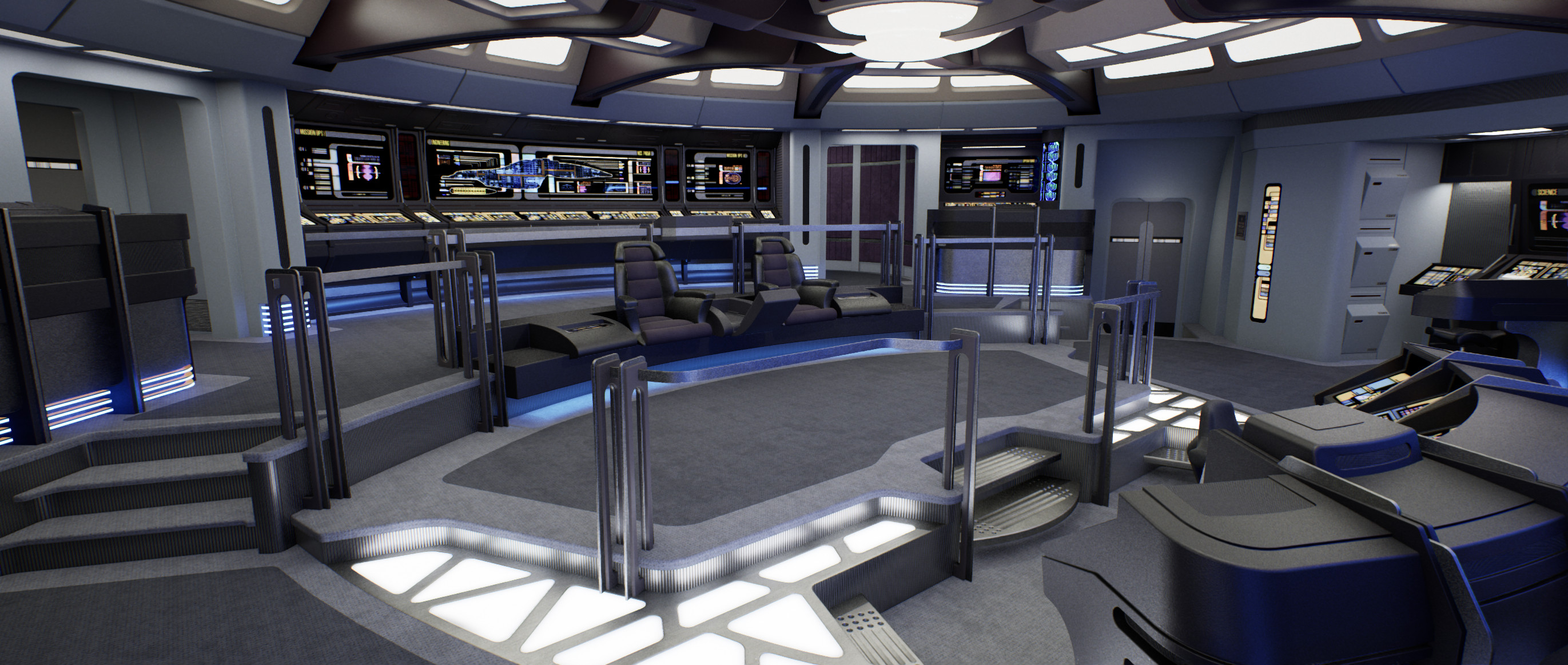 USS Voyager NCC-74656 Bridge by Daniel Korican