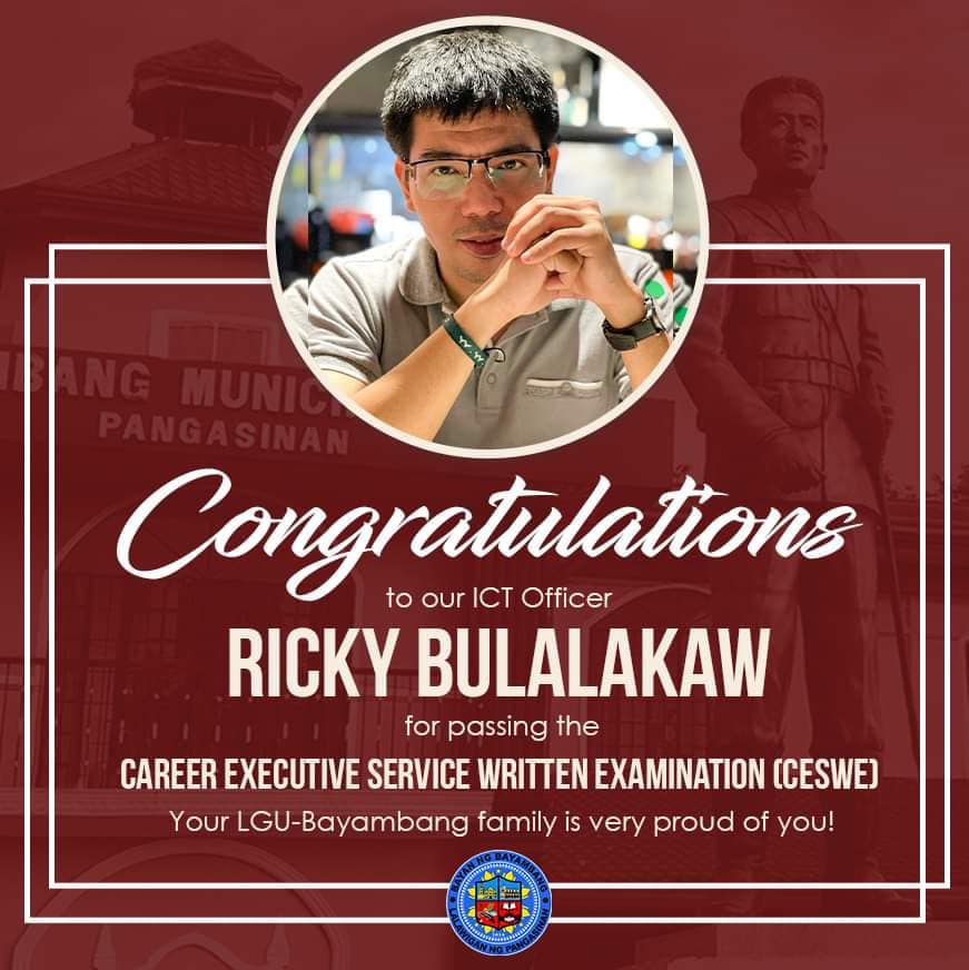 Balon Bayambang - Congratulations to our ICT Officer Ricky... | Facebook