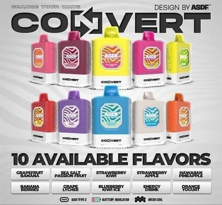 Hust Vape - ‼️ CONVERT ASDF STARTER KIT 10000 PUFF ‼️...