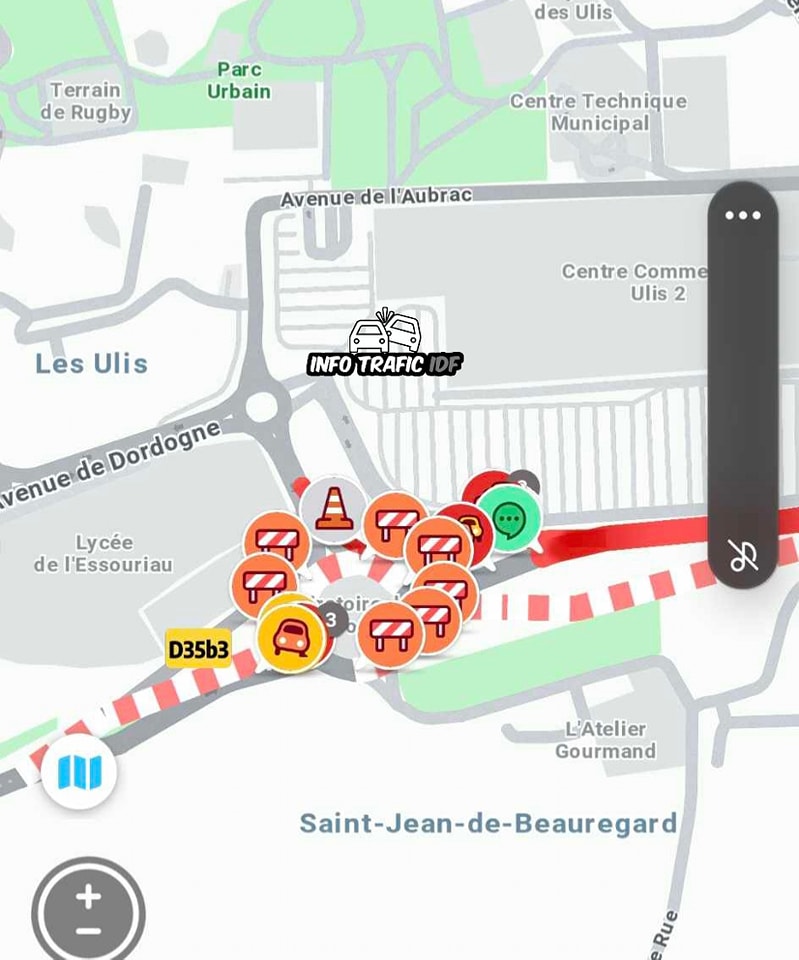 Info - ⚠️BLOCAGE D35b3⚠️ (13H45) SECTEUR 91 ️ 4 sens Giratoire bloqué ...