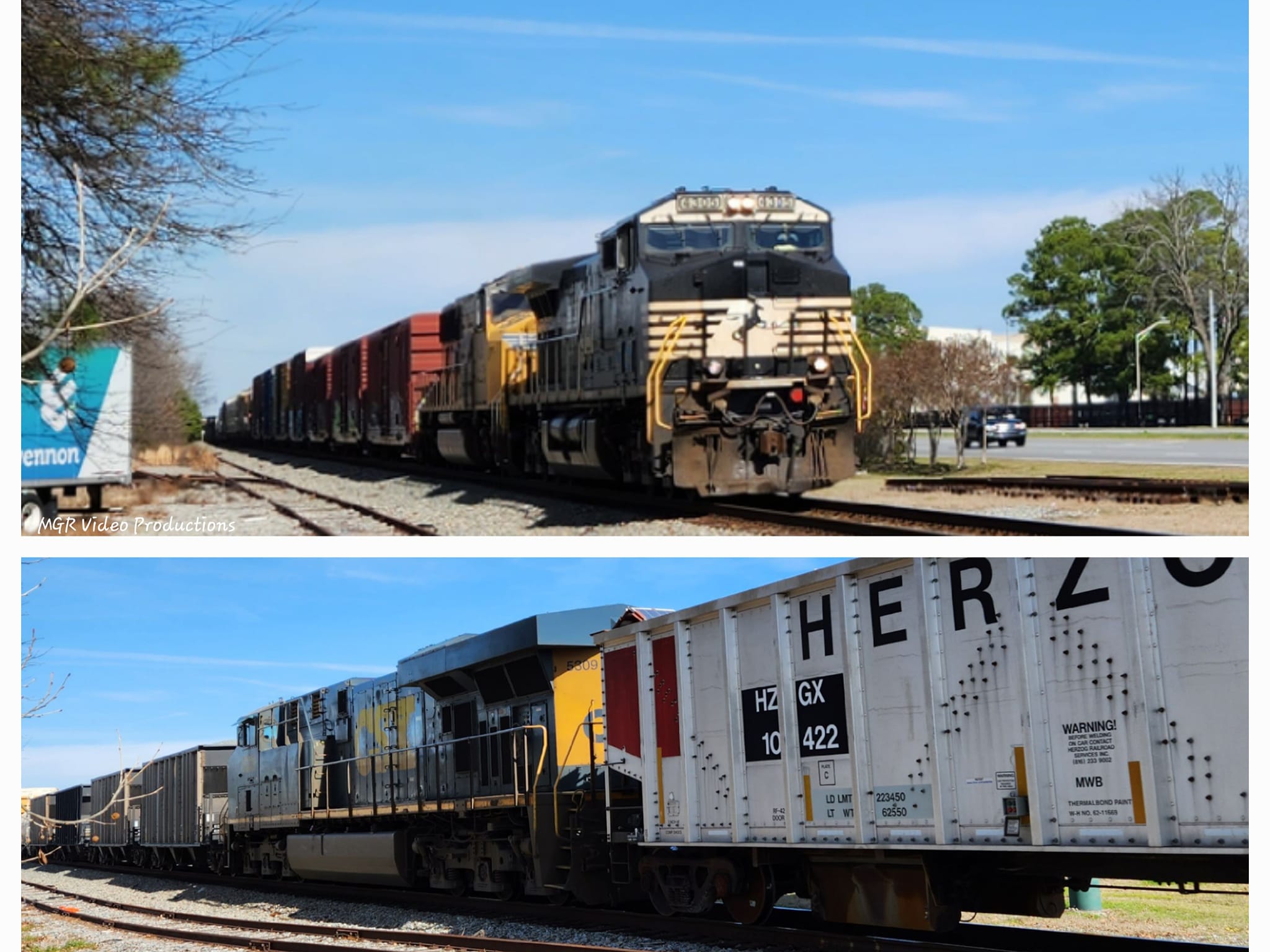 ET44AC 3458 leading with CM44AC 7011 (Former AC4400 number 3) as