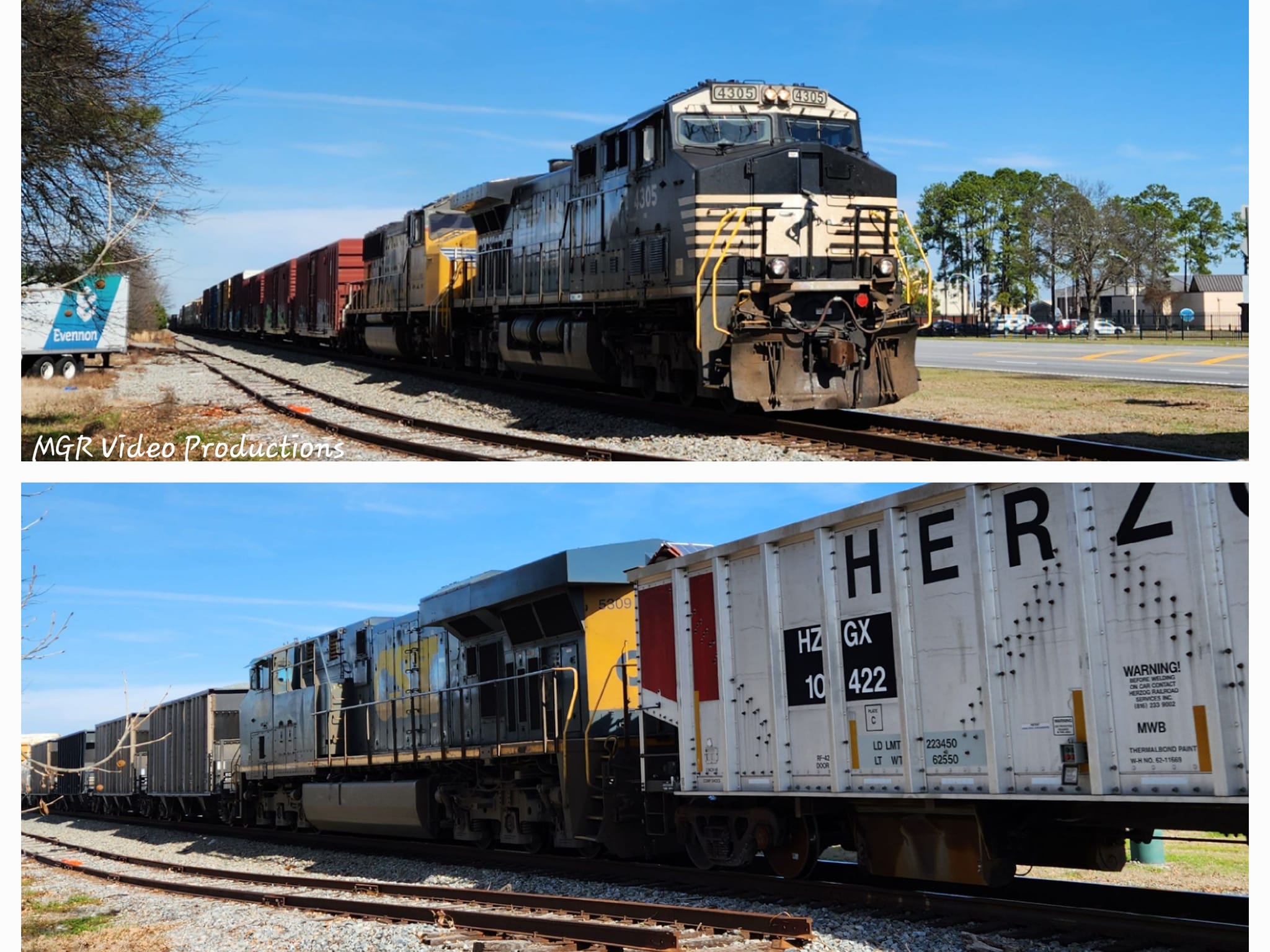 NS southbound intermodal train EMD SD70ACC #1847 leads with