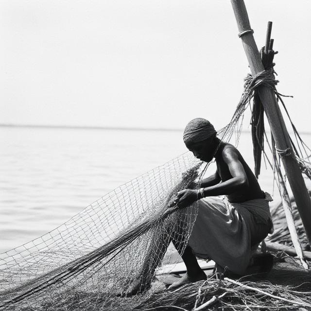 black and white sailor with a net full of fish Browse Free HD Images People Pulling Fishing To Shore In The last of the salmon