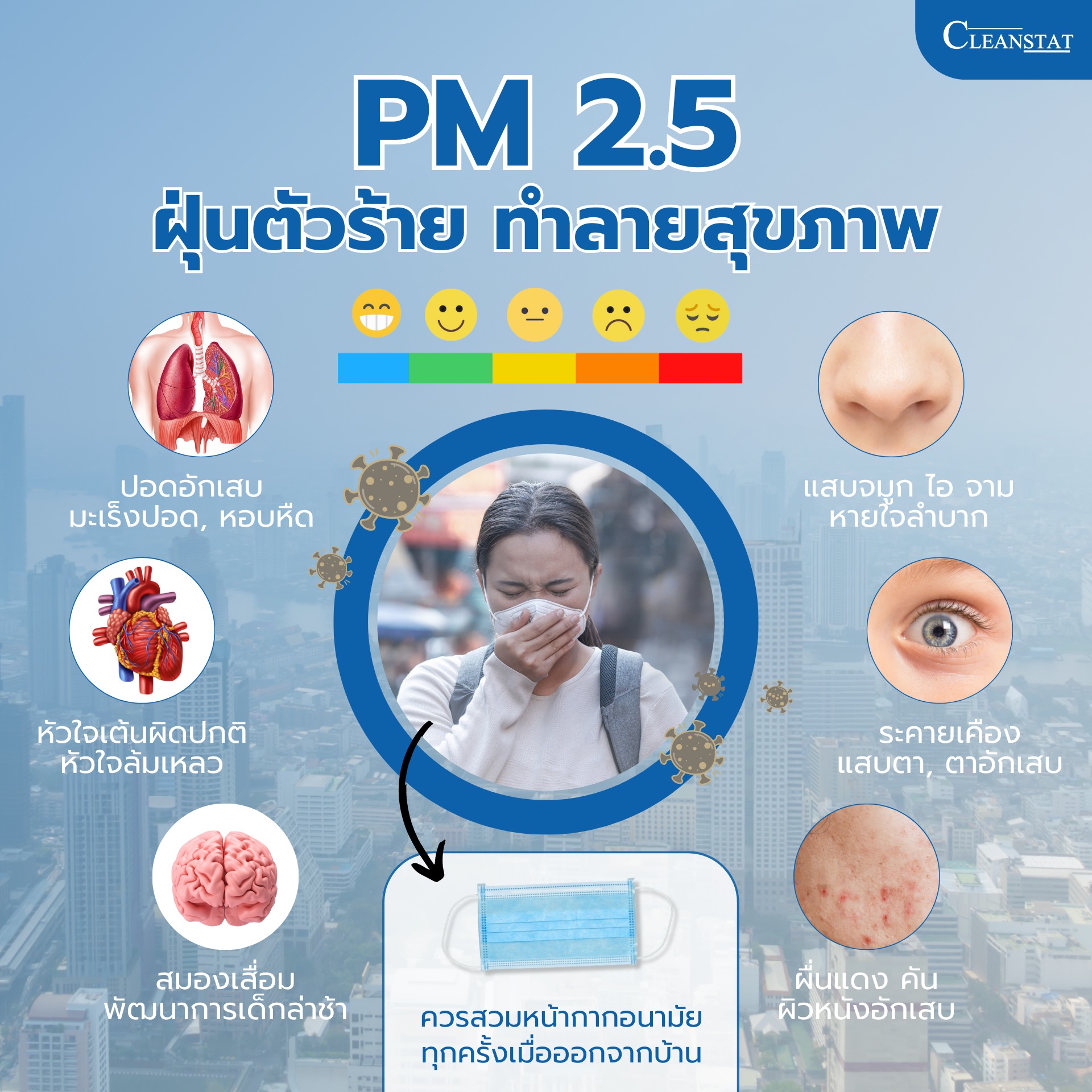 🌁ฝุ่น PM 2.5... - Cleanstat Thailand | Facebook