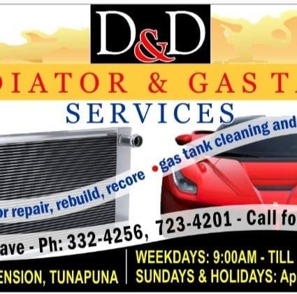 D&D Radiator & Gas Tank Services | Tunapuna