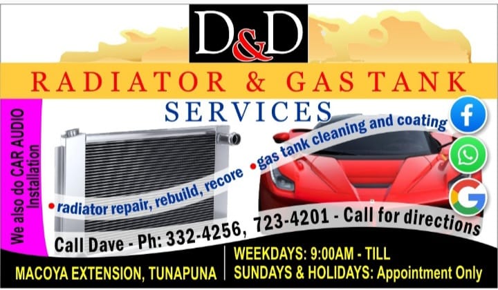 D&D Radiator & Gas Tank Services | Tunapuna