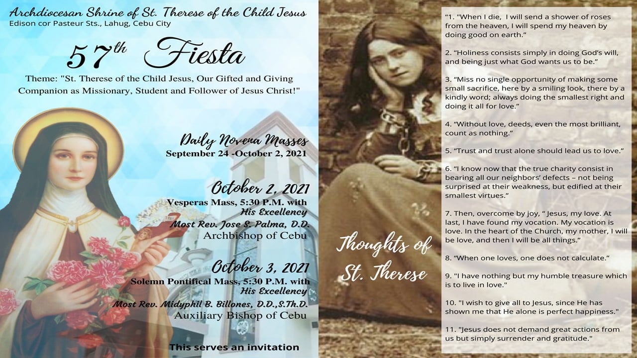 Our Parish will be celebrating its Annual Fiesta this coming October 3 ...