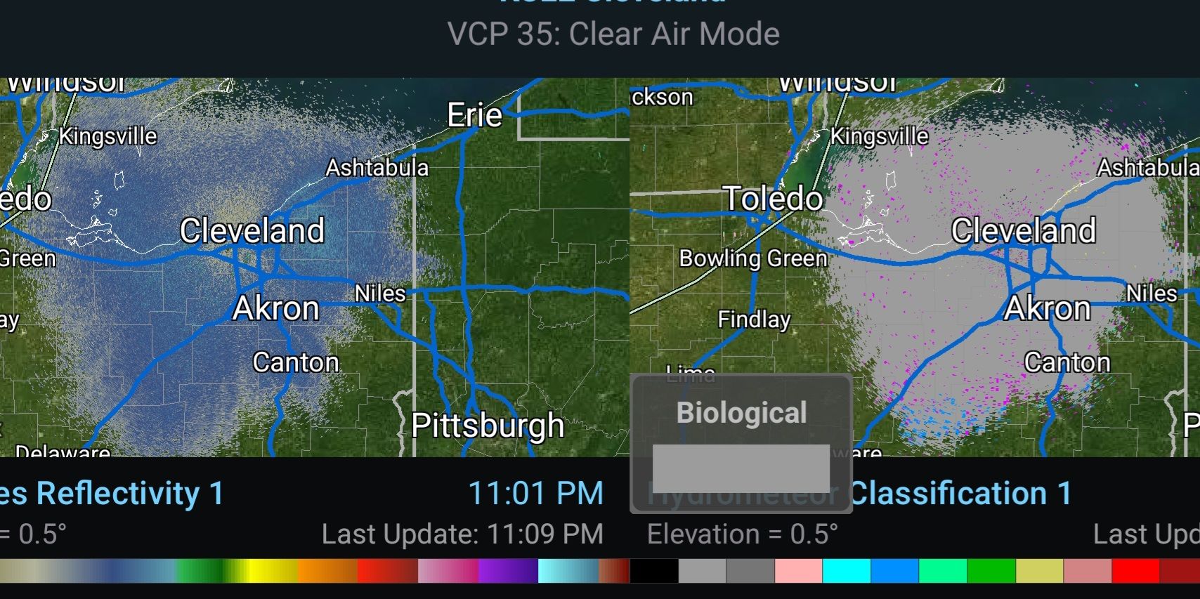 MarkJweather - Whats that on the radar? Looks like normal nighttime ...