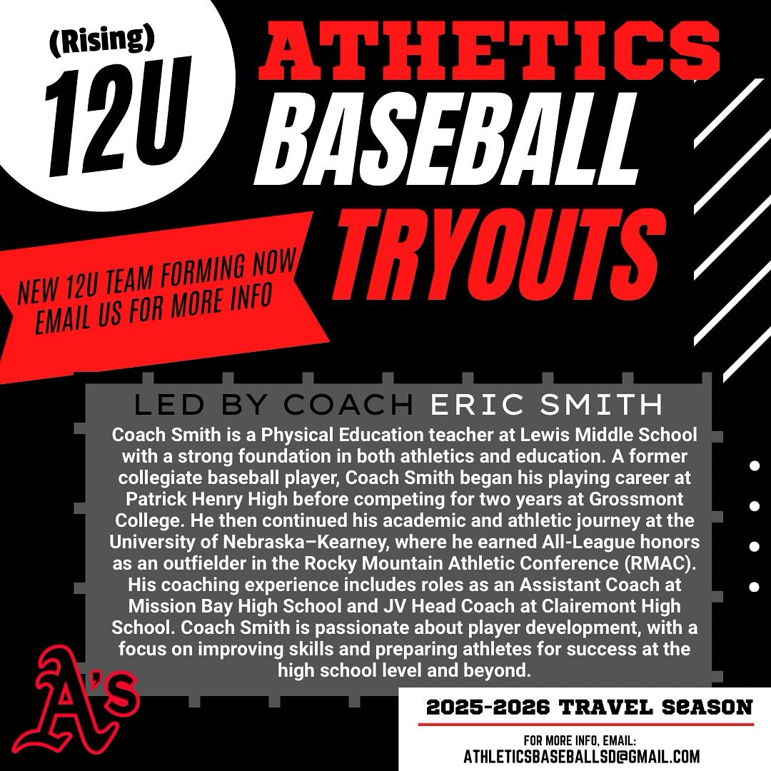 SD Athletics Baseball Club | Lakeside CA