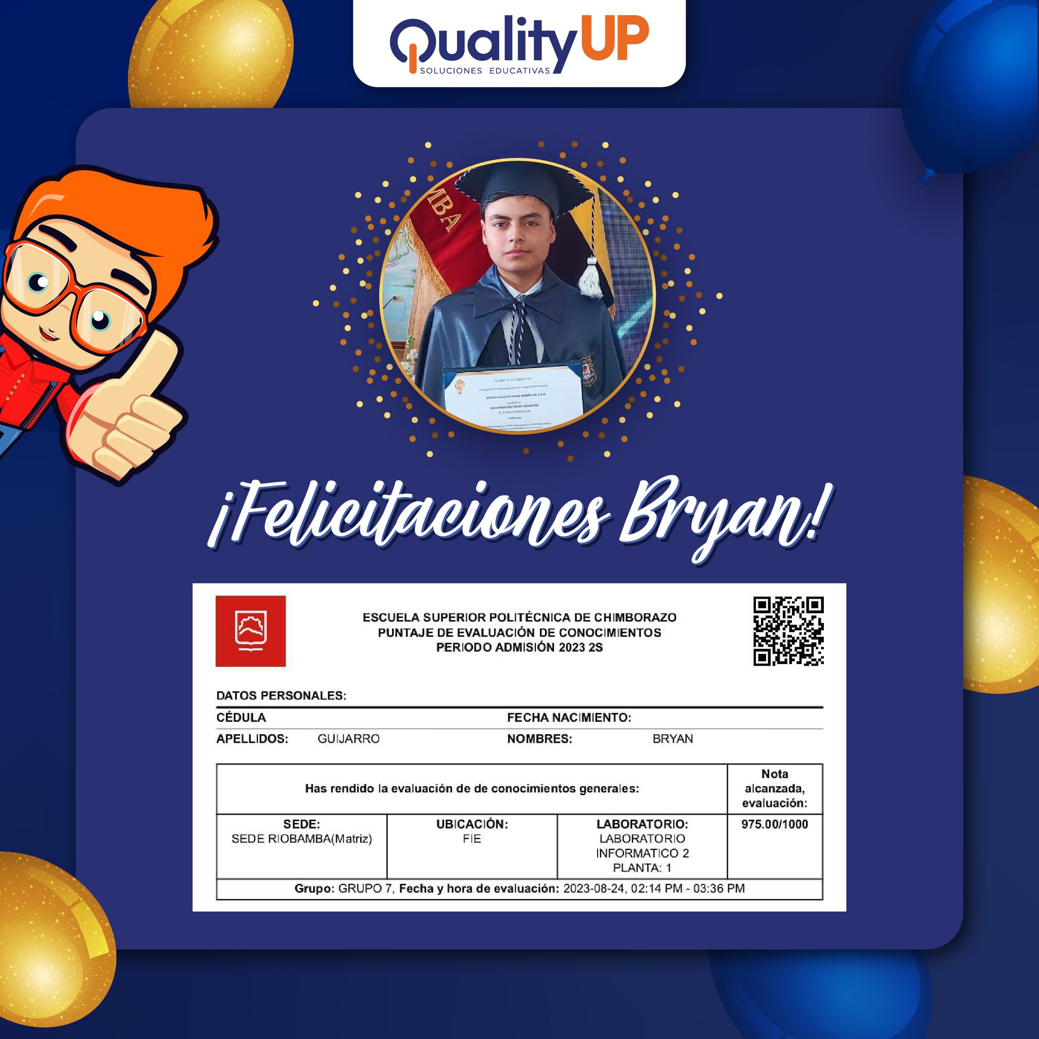 ¡EL MEJOR PUNTAJE EN... - Quality Up 