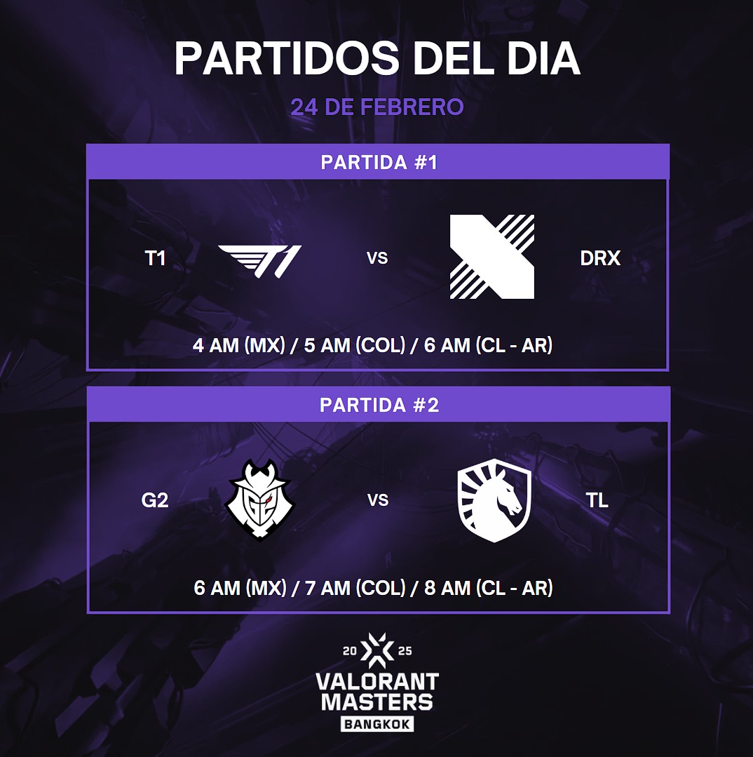 VALORANT - LATAM | # **PARTIDOS DEL DIA 5 | MASTERS: BANGKOK 2025 ...