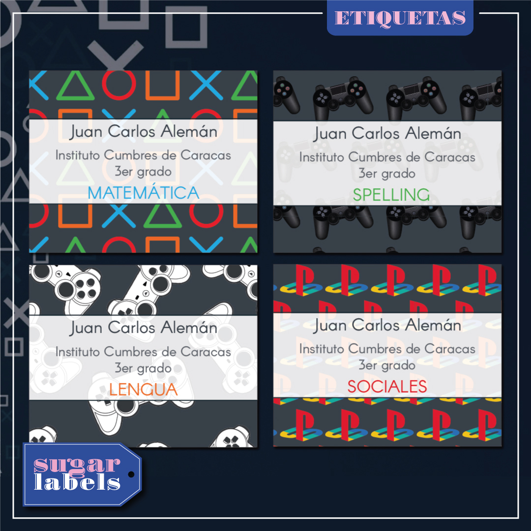 Sugar labels - Etiquetas de playstation para los jugadores... | Facebook