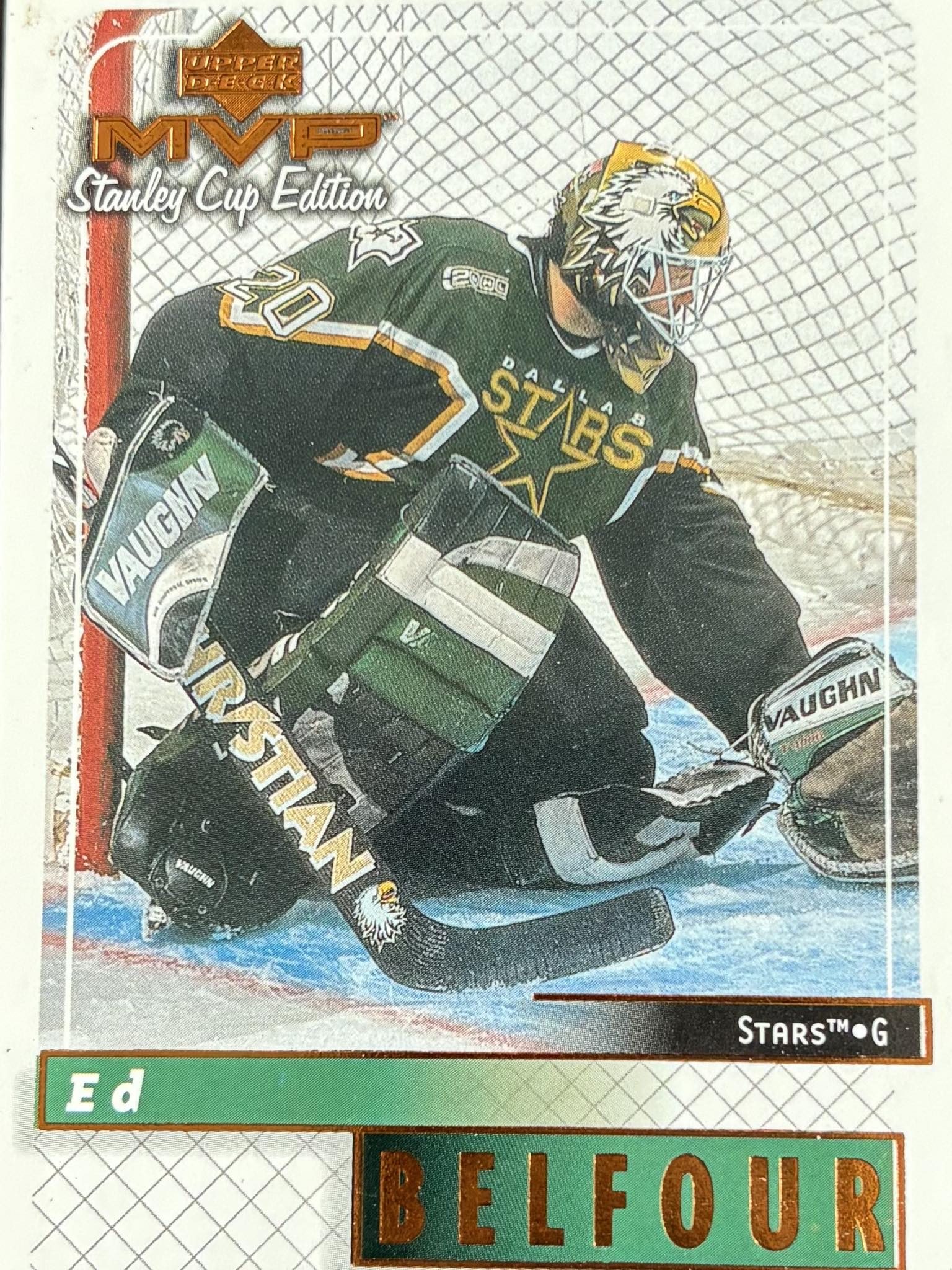 Ed Belfour / Dallas Stars UIPPER D-ECEAC SEPAA Stanley Cup Edition