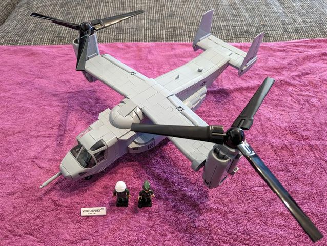 COBI Bell Boeing V-22 Osprey – Maquette 1/48, 1136 Pièces, Nacelles Orientables, Pales Rotatives, 2 Figurines
