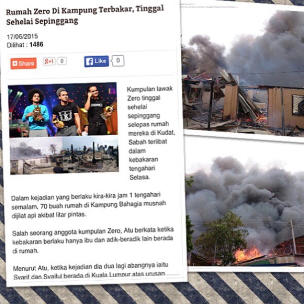 Astro Gempak Takziah Kepada Zero Sekeluarga Di Atas Kemalangan Yang Menimpa Keluarga Mereka Rumah Mereka Telah Terbabit Dalam Kebakaran Yang Musnahkan Kediaman Mereka Serta Lebih Kurang 70 Buah Kediaman Yang Lain