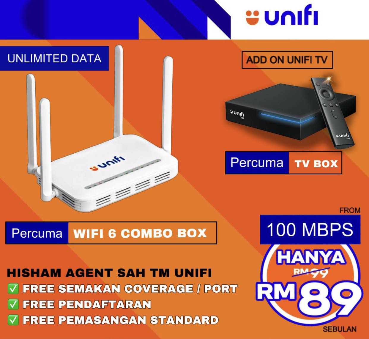 Hisham - UNIFI PERCUMA 3 BULAN BIL ️ JOMM PASANG UNIFI SEKARANG HARI NI ...