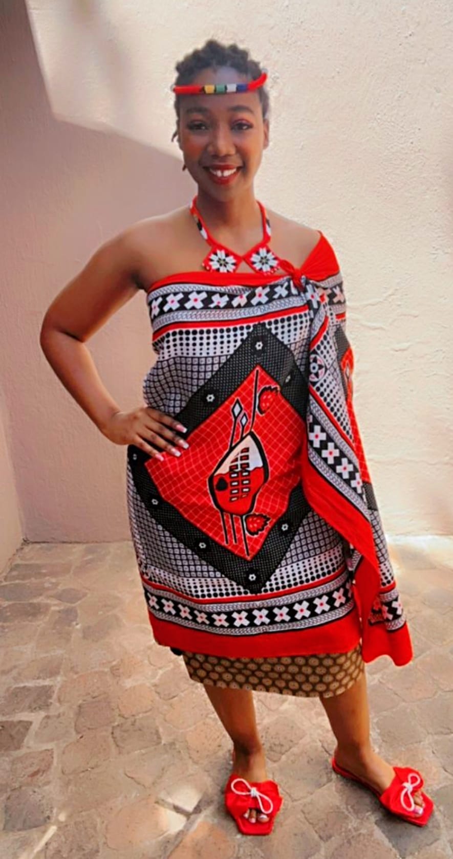 Traditional dress of the Swati people, also known as the Swazi: 1. Cultural Significance: The traditional attire, known as Emahiya, is a symbol of Swati cultural identity and heritage. 2. Components for