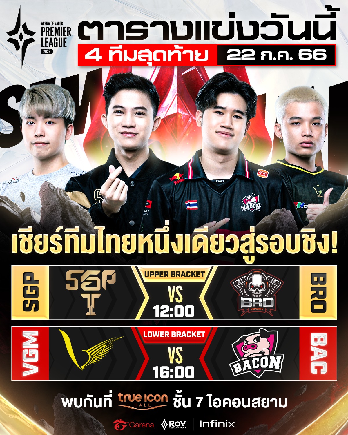 วันนี้มาร่วมเชียร์ 🐽Bacon Time... - Garena RoV Tournament | Facebook
