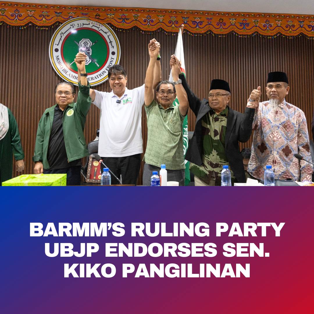 Its - UBJP ENDOSES KIKO PANGILINAN🇵🇭 United Bangsamoro Justice Party ...