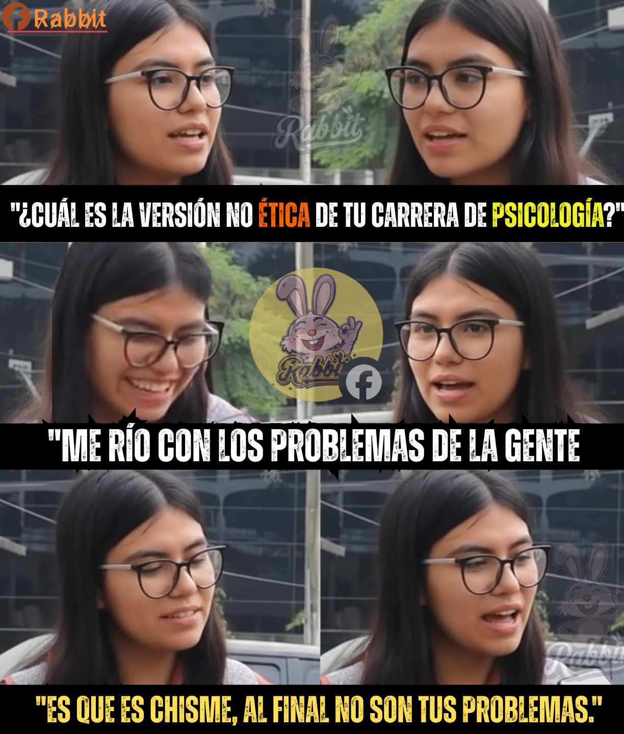 R̷a̷b̷b̷i̷t̷ - Estudiante de psicología en una entrevista 😳🤔 # ...