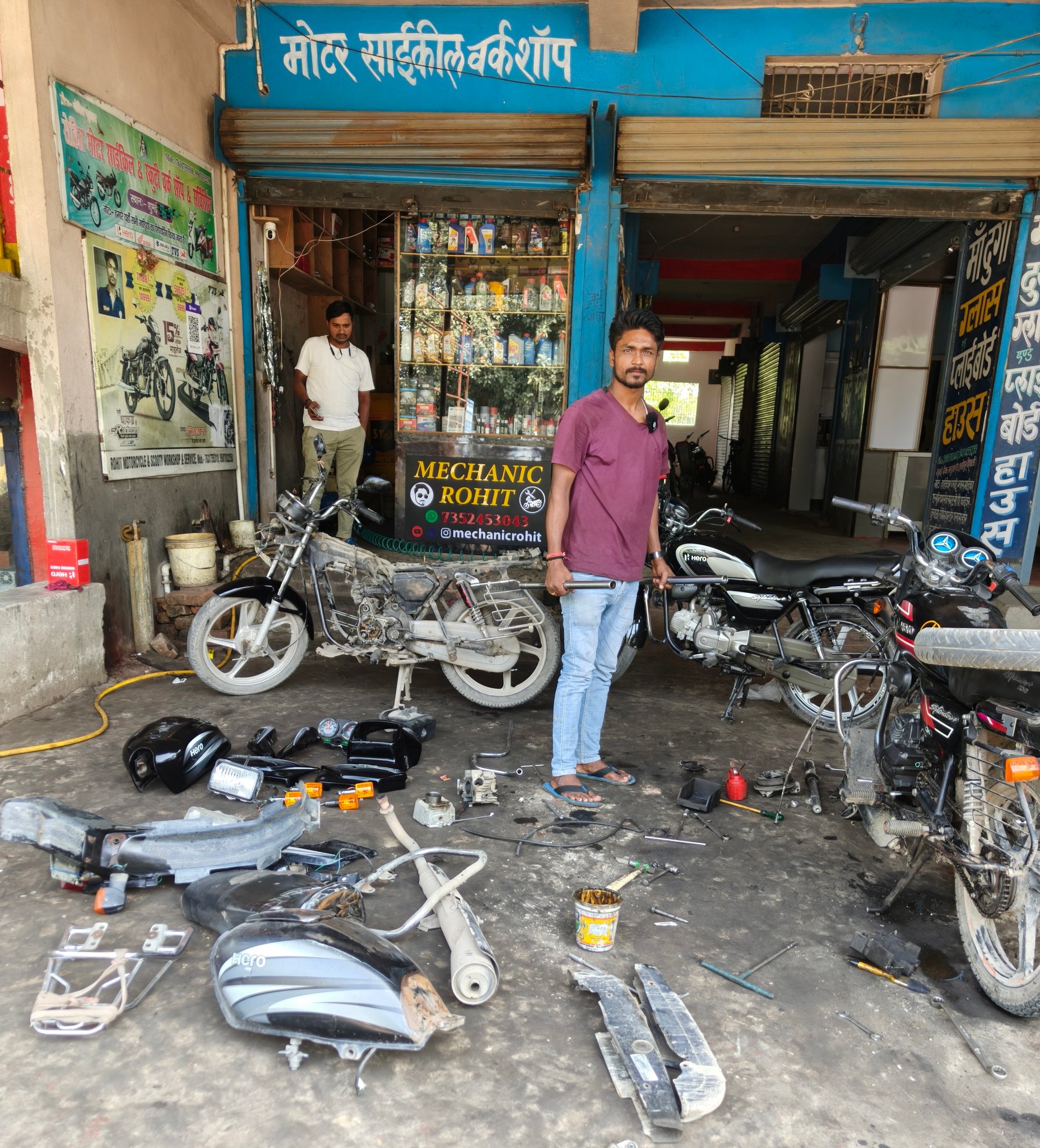mechanic - Hii friends today splendor full restoration..🙏👨‍🔧🏍️🛠️ # ...