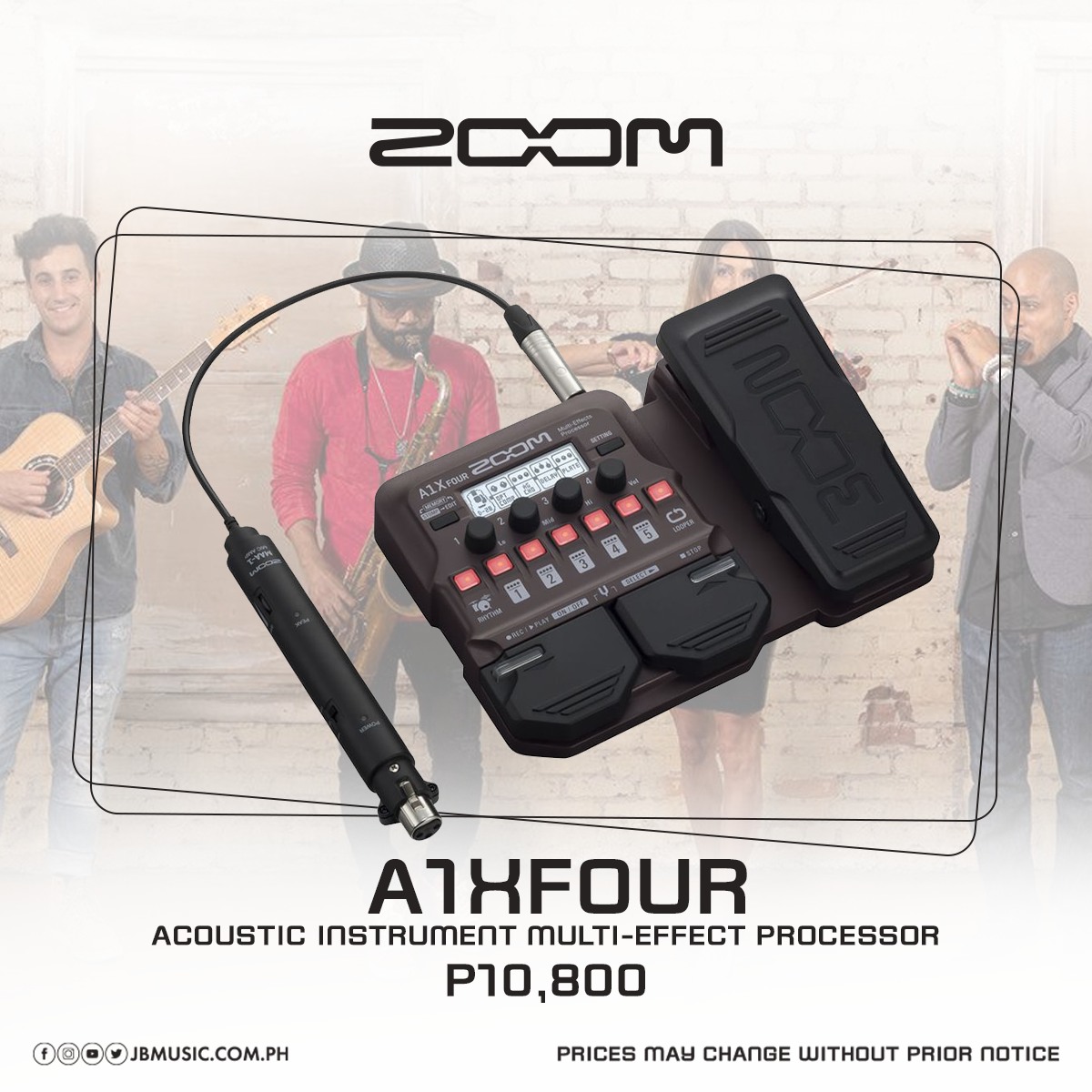 How to save an effect on the A1four Zoom Stomp Box?