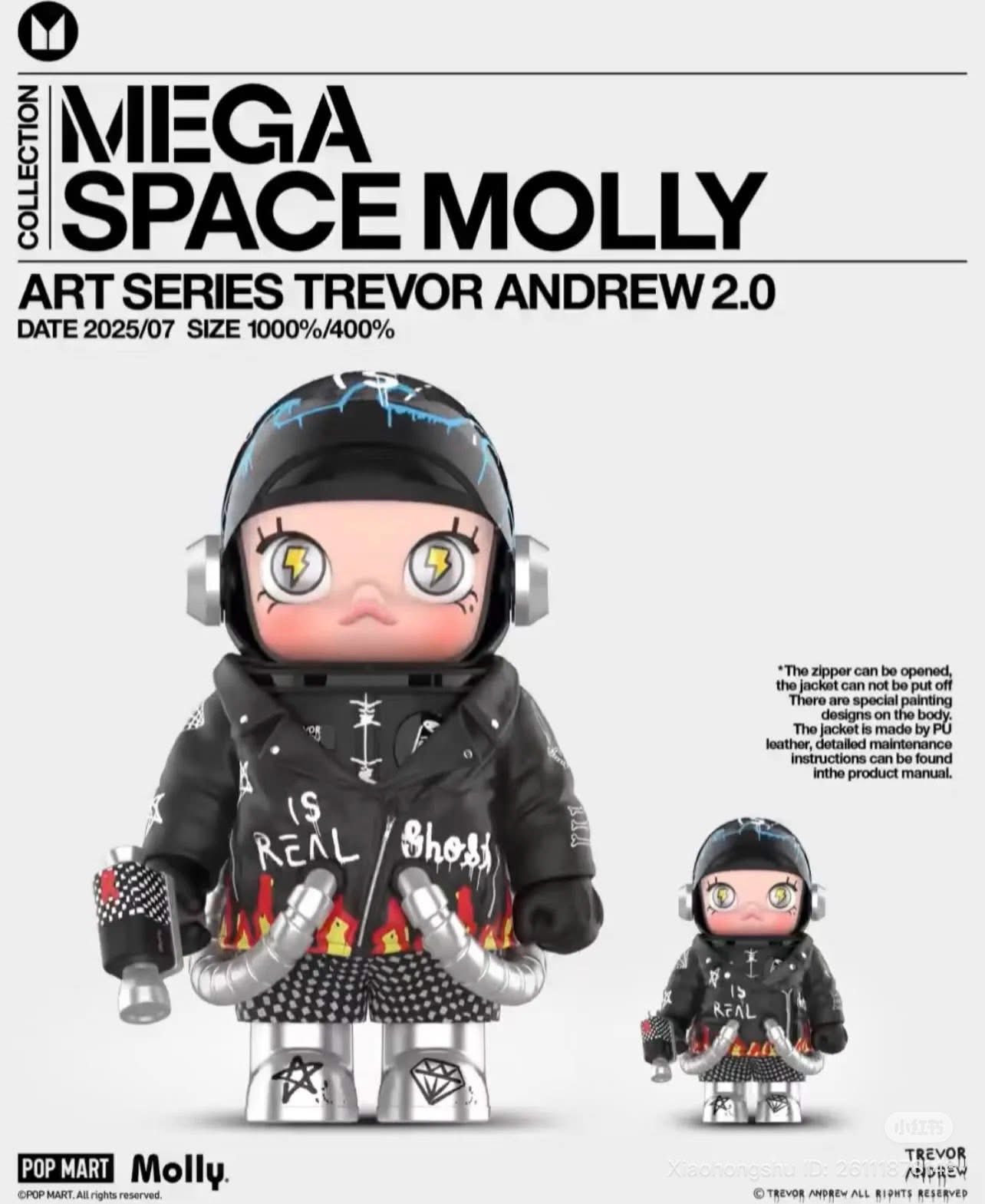 POP MART MEGA SPACE MOLLY 1000% Trevor Andrew2.0 +++++++++++++++++ 