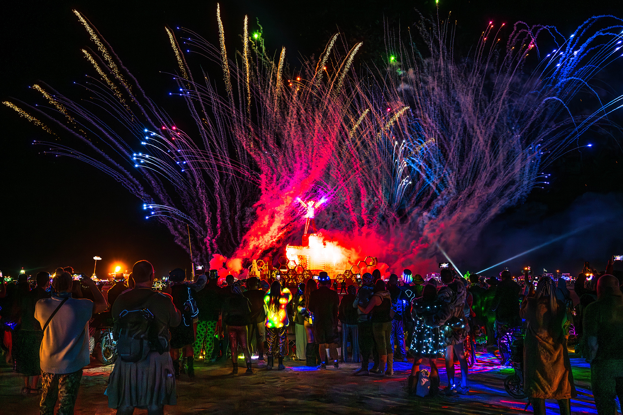 Burning - The Man and technicolor fireworks, 2023 (Photo by Kate