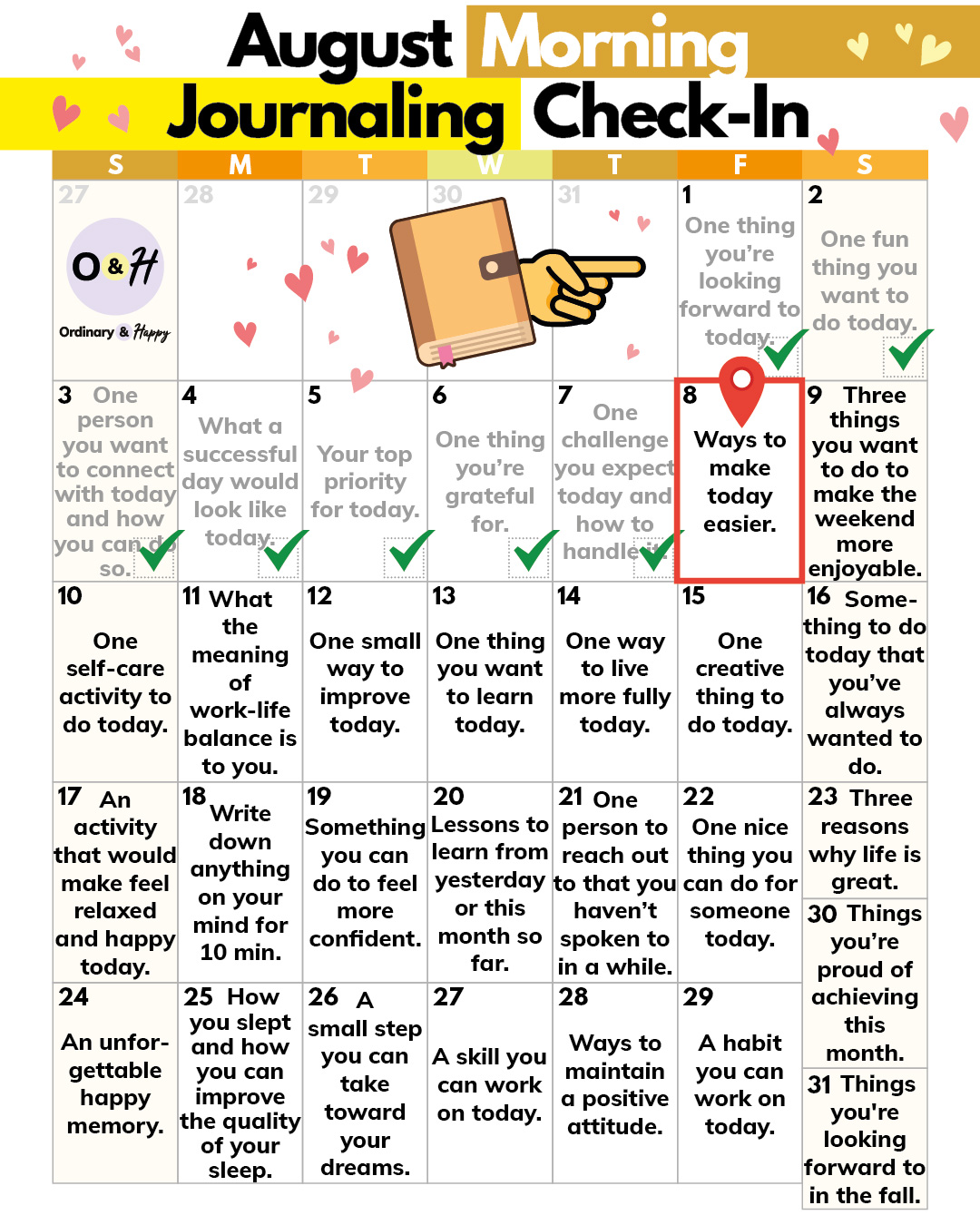 Ordinary - To all those taking part in our August morning journaling ...