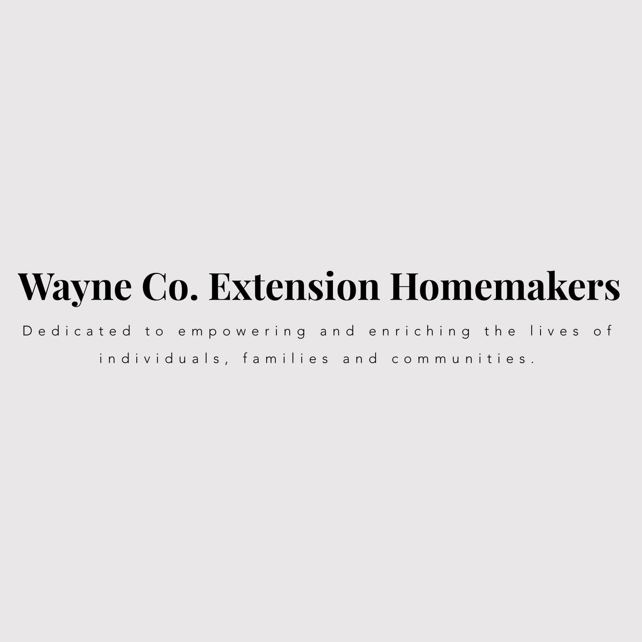 Wayne County Indiana Extension Homemakers | Richmond IN